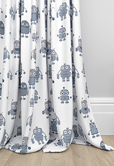 Robo Town, Cyborg Grey - Made to Measure Curtains